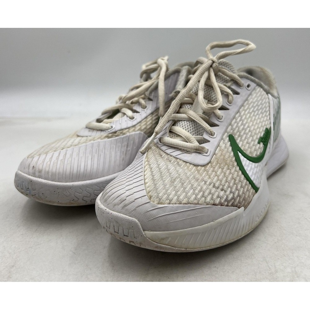 NikeCourt Air Zoom Shoes Mens 8.5 Vapor Pro 2 HC White Kelly Green DR6192-102
